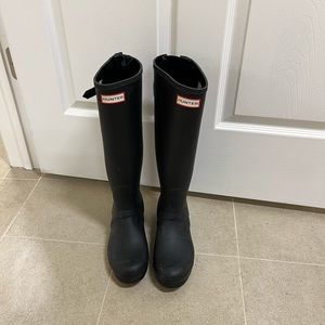 Hunter original tall boots size 8 black